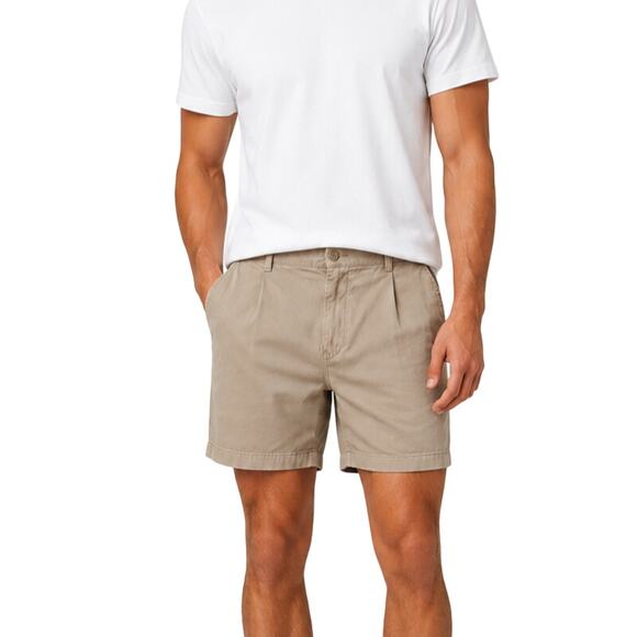 Uniqlo Other - 33-36 inches L uniqlo khaki tan 6.5" insm work everyday shorts drawstring waist